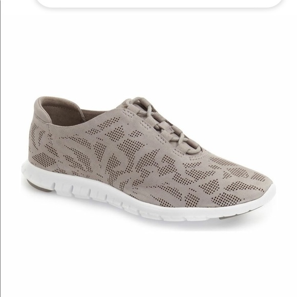 Cole Haan Zerogrand Perforated Trainer Womens Size 8 Gray Ironstone Nubuck 9.5 - Picture 1 of 9